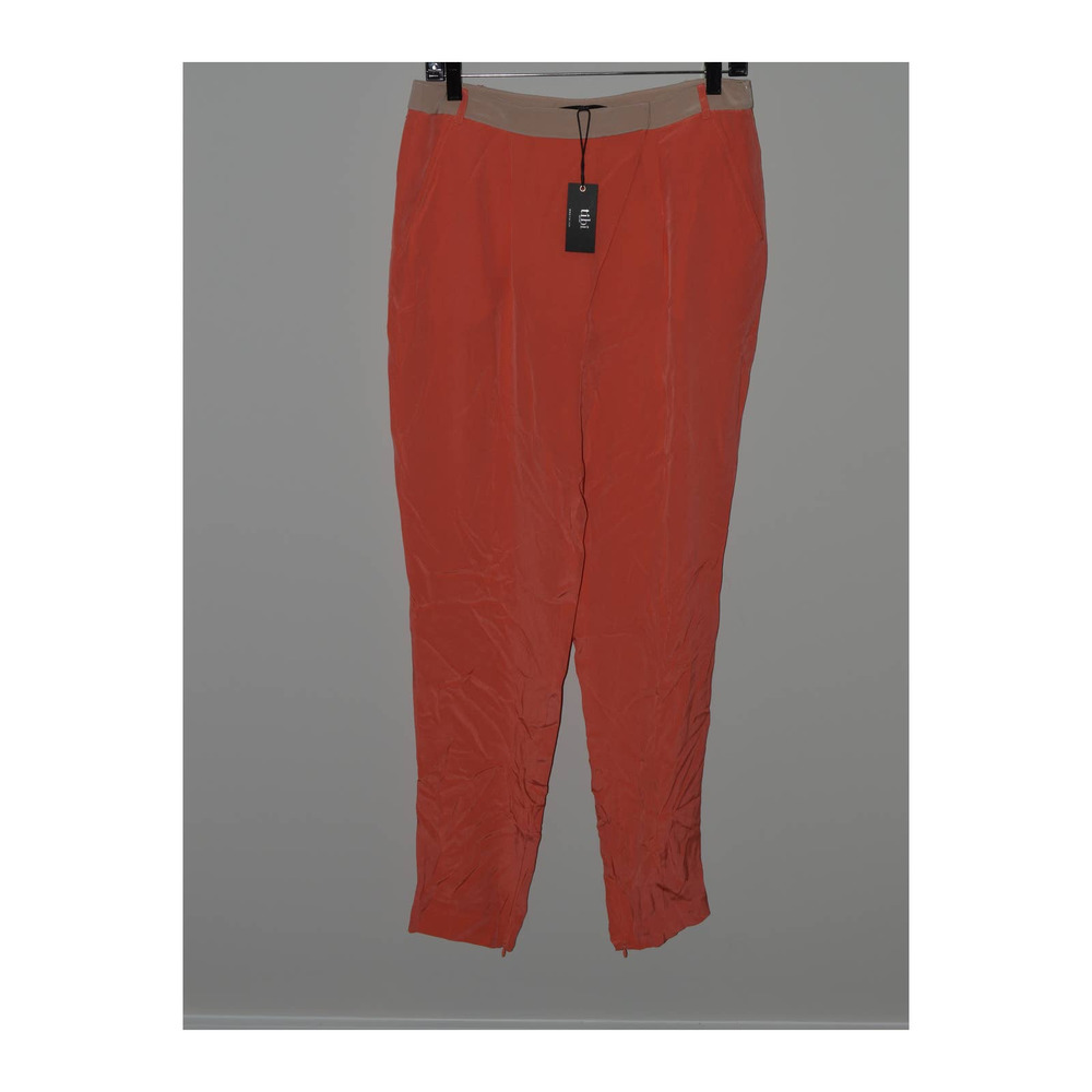 New Tibi Silk dress pants slacks Orange tan 6 Designer career and occasion